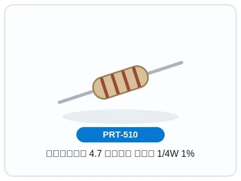 مقاومت 4.7 کیلو اهم 1/4W 1%